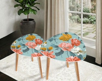 A Late Afternoon in Provence Triangle Coffee Table Set of 2 (Made in USA)