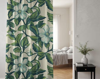 Waltz in the Garden | Artisan Window Curtains - Single Panel Or Pair | Sheer Or Blackout