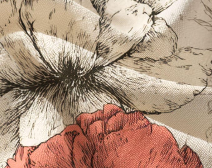 Vintage Floral Print Fabric (Combed Cotton Pima)