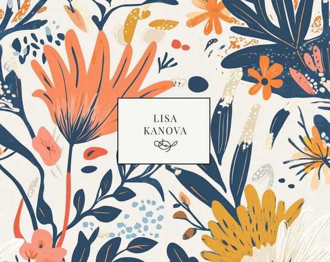 Memories on the Riviera | Seamless Repeat Pattern | Lisa Kanova Surface Design