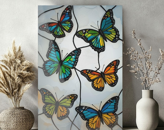 Colorful Monarch Butterflies Acrylic Print | Wall Art