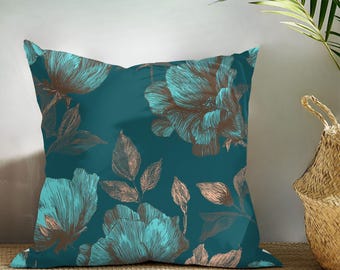 Cotton Twill Or Faux Linen Designer Reversible Throw Pillow Cover By Lisa Kanova