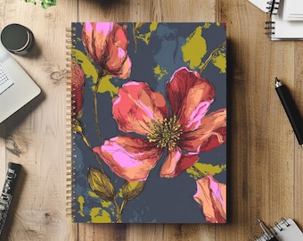 2026 & 2027 Planner Hardcover Spiral 8.5 x 11 In Black or Gold Spiral Binding