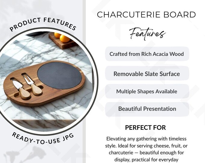 Etsy Listing Photo | Charcuterie Board Features Image (JPG Download)