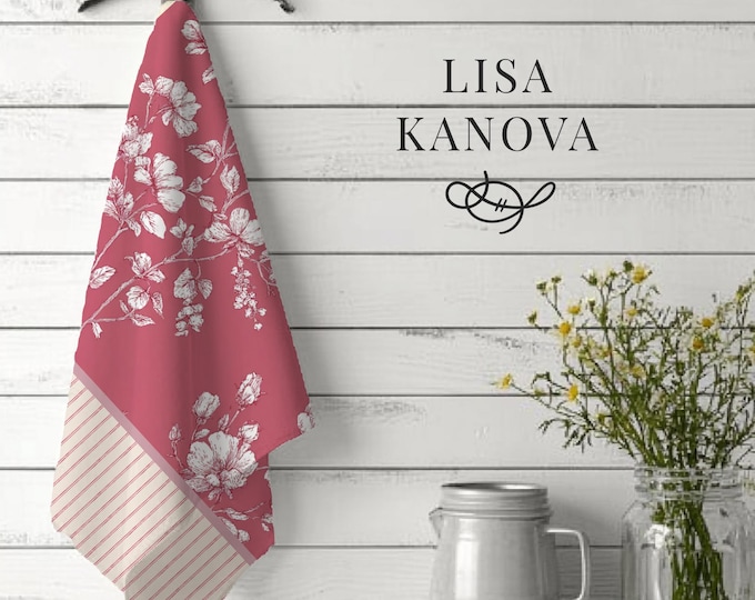 100% Cotton Tea Towel in Romantic Rebellion