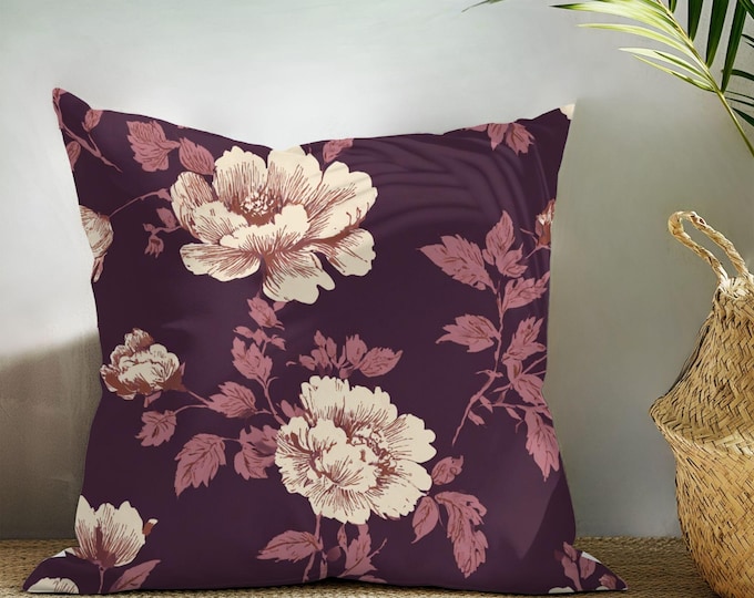 Cotton Twill Or Faux Linen Designer Reversible Throw Pillow Cover By Lisa Kanova