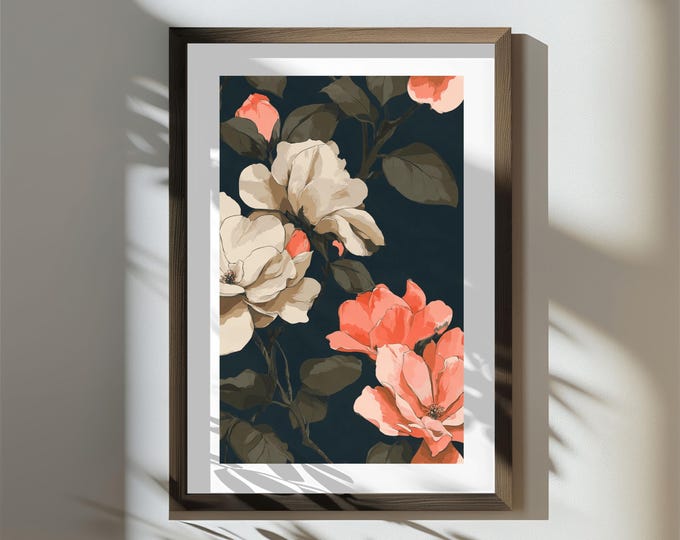 The Secret Garden at Dusk | Statement Wall Art Print | Digital Download | Bold Maximalist Wall Art 24x36 | Gallery Wall Decor