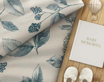 100% Pima Cotton Nursery or Kid's Room Modern Heirloom Floral Fabric