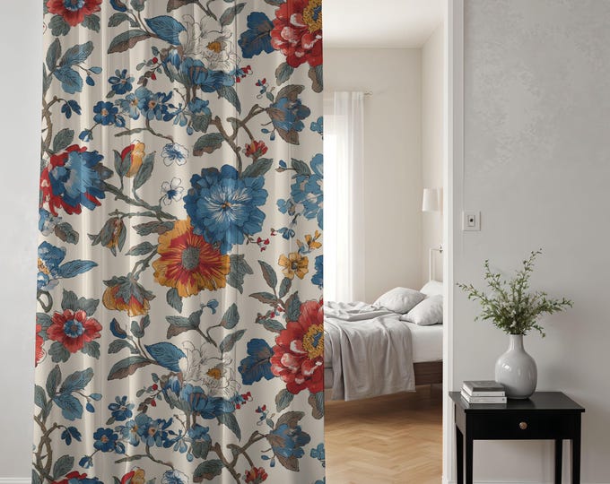 Rendevous in the Courtyard | Artisan Window Curtains - Single Panel Or Pair | Sheer Or Blackout