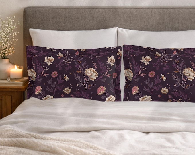 100% Cotton Reversible Pillow Shams in Late Afternoon in the Estate from The Heritage Toile Collection