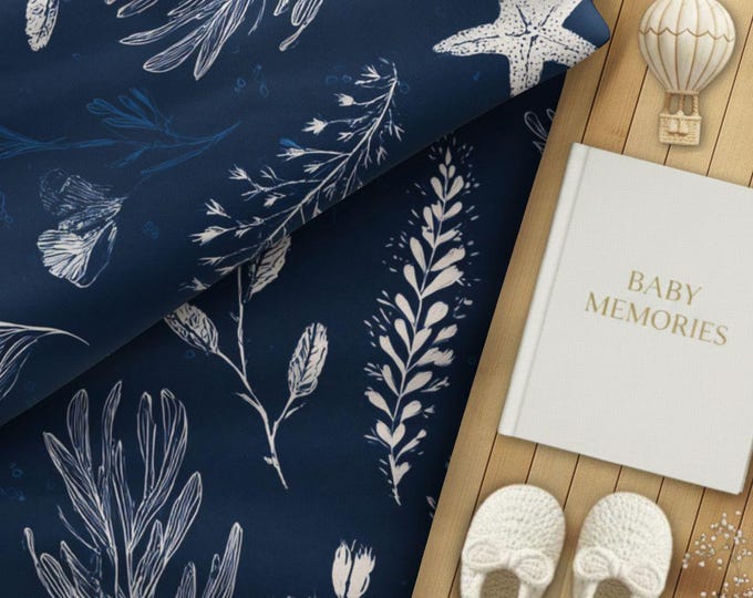 100% Pima Cotton Nursery or Kid's Room Modern Heirloom Floral Fabric