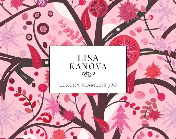 Holiday Seamless Pattern: Modern Style, Luxury Fabric Design (JPG Digital Download)