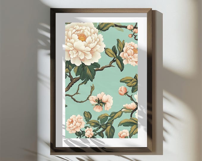 The Belvedere Botanical | Statement Wall Art Print | Digital Download | Bold Maximalist Wall Art 24x36 | Gallery Wall Decor
