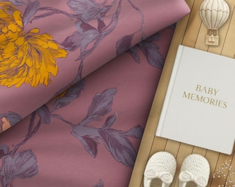 100% Pima Cotton Nursery or Kid's Room Modern Heirloom Floral Fabric