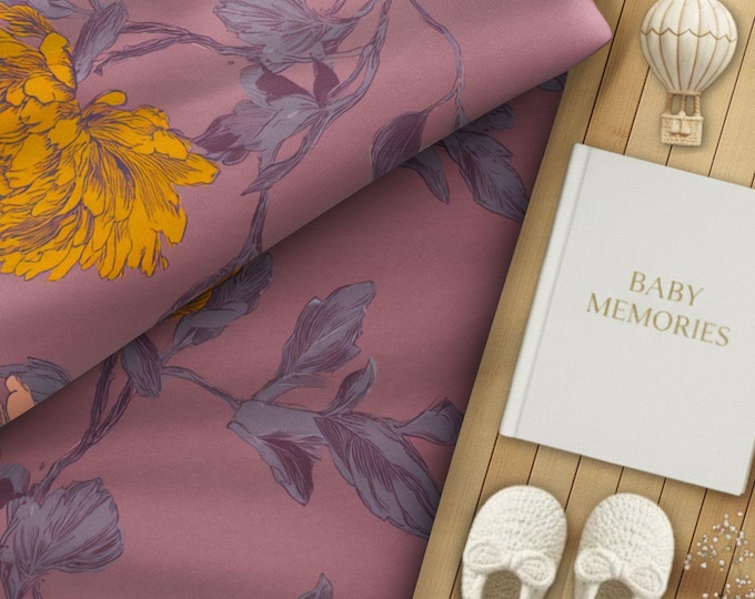 100% Pima Cotton Nursery or Kid's Room Modern Heirloom Floral Fabric