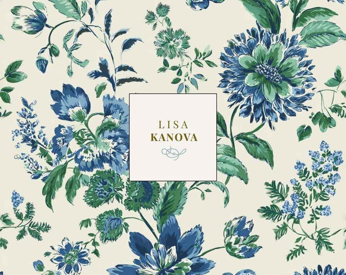 Floral Seamless Repeat Pattern | Lisa Kanova Surface Design in Garden Fancy by the Seaside