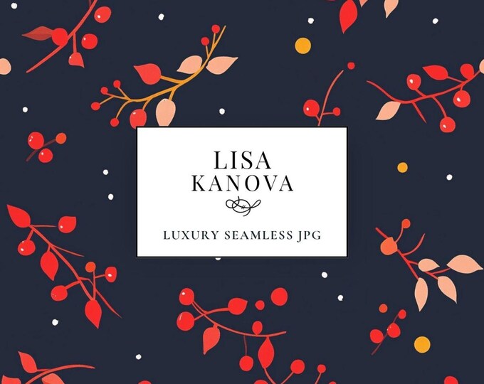 Holiday Seamless Pattern: Modern Style, Luxury Fabric Design (JPG Digital Download)