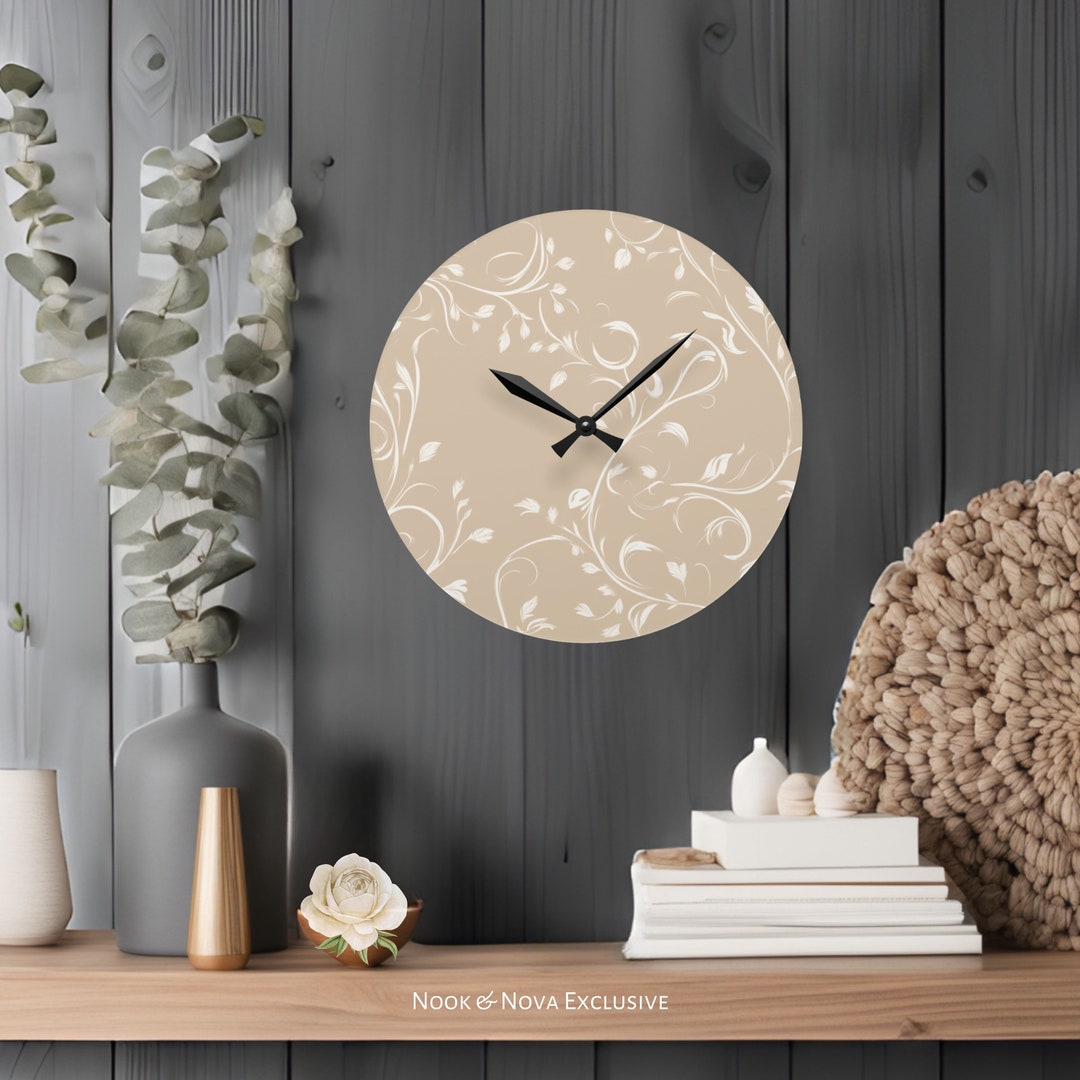 Modern Boho Acrylic Wall Clock in Square or Round Shape - Etsy