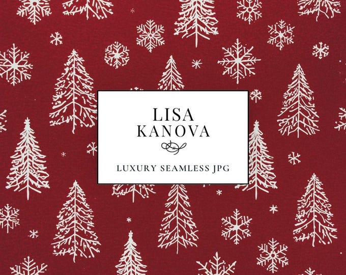 Holiday Seamless Pattern: Modern Style, Luxury Fabric Design (JPG Digital Download)