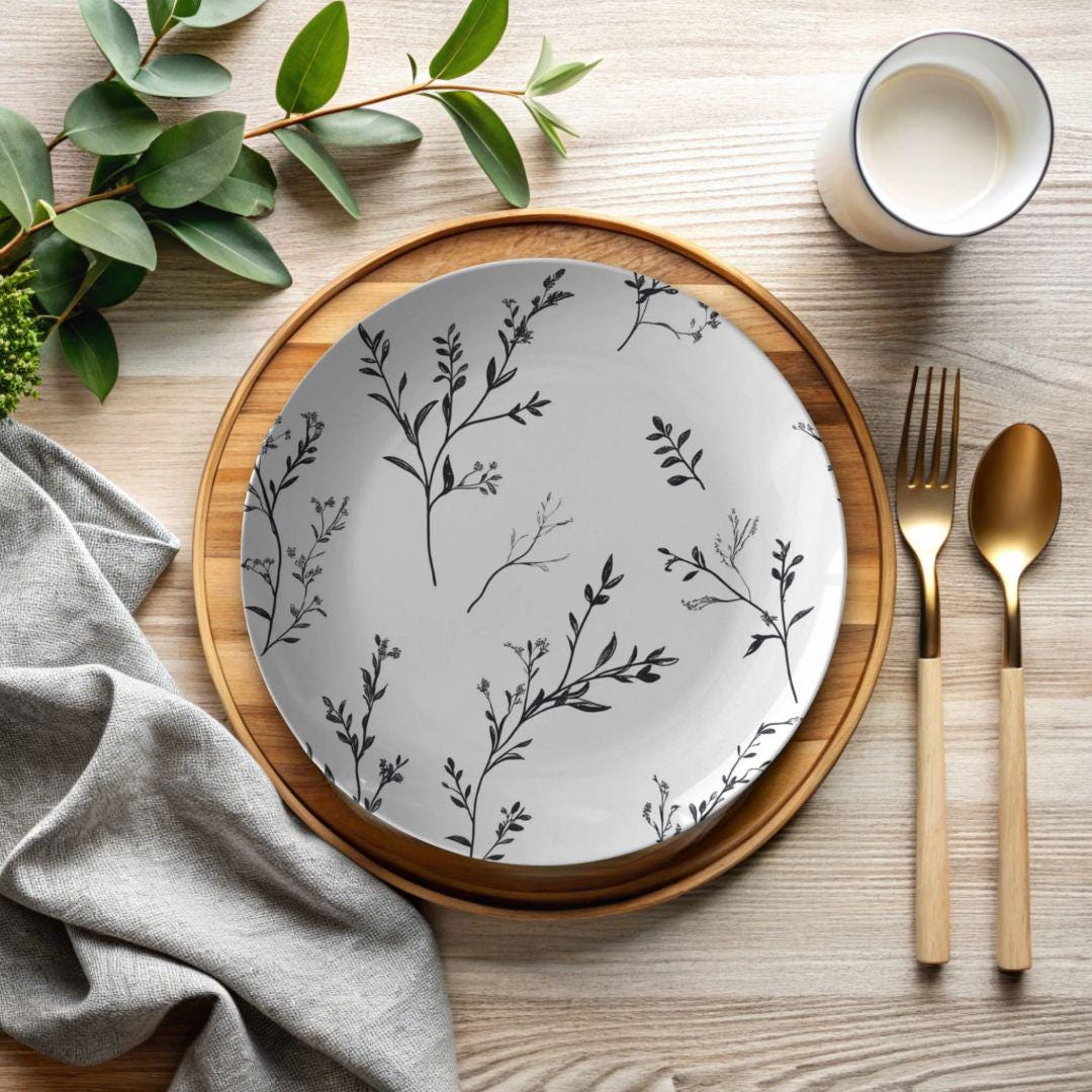 Modern and Chic Polymer 10in. Plates Durable & Stylish Dinnerware Set ...