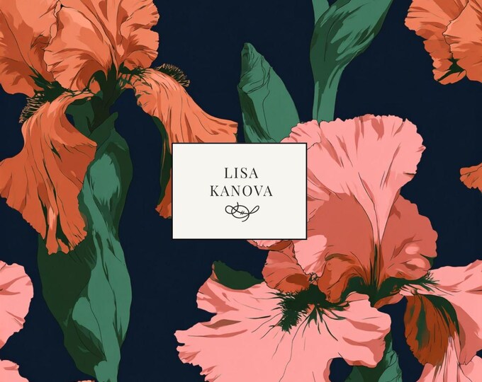 Exclusive License | Muted Red and Pink Floral Seamless Repeat Pattern | Lisa Kanova Surface Design