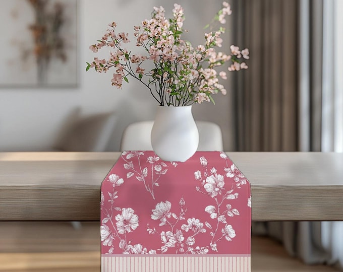 100% Cotton Twill Table Runner in Romantic Rebellion