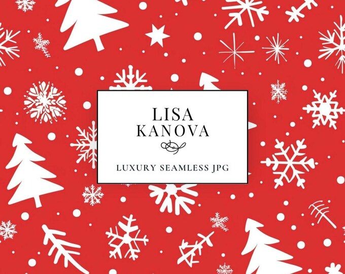 Holiday Seamless Pattern: Modern Style, Luxury Fabric Design (JPG Digital Download)