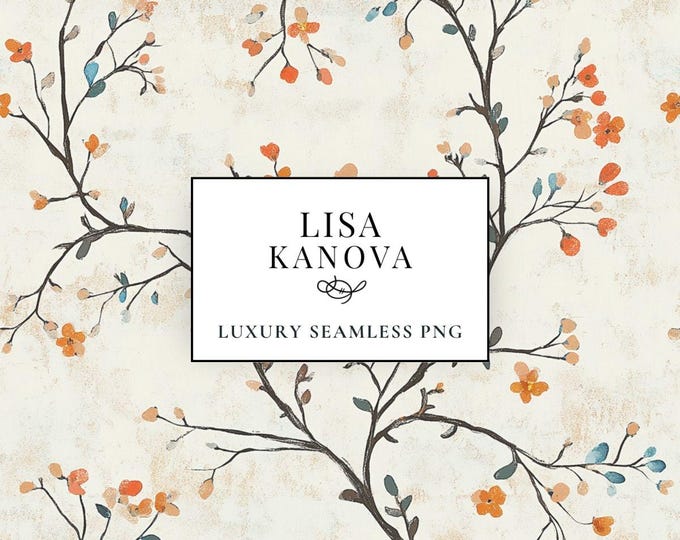 Floral Seamless Pattern – European Texture, Fall Collection (PNG Digital Download)