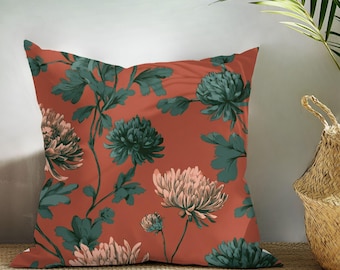Cotton Twill Or Faux Linen Designer Reversible Throw Pillow Cover By Lisa Kanova