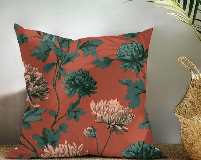 Cotton Twill Or Faux Linen Designer Reversible Throw Pillow Cover By Lisa Kanova