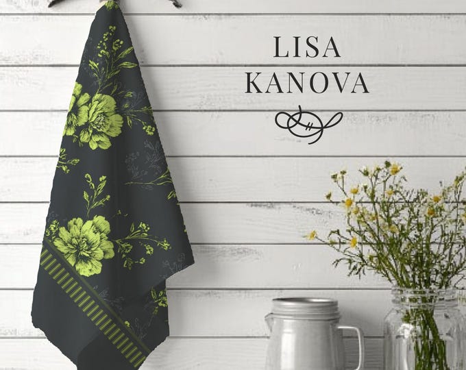 100% Cotton Tea Towel in Moonlight at the Midnight Hour from The Heritage Toile Collection