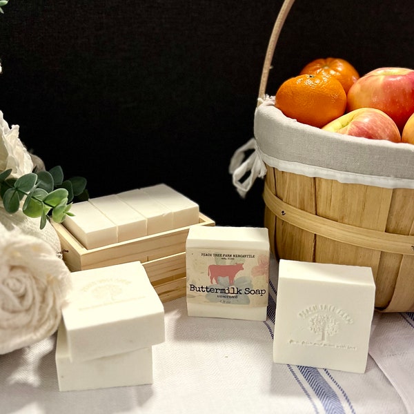 Buttermilk Soap. All soaps come with a ladder style bamboo soap dish.