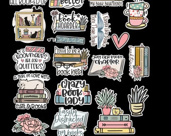 Book lovers sticker bundle/stickers/journaling/book lovers Book and Reading Stickers Pack | Bookish Stickers | Love Reading Stickers | Vinyl