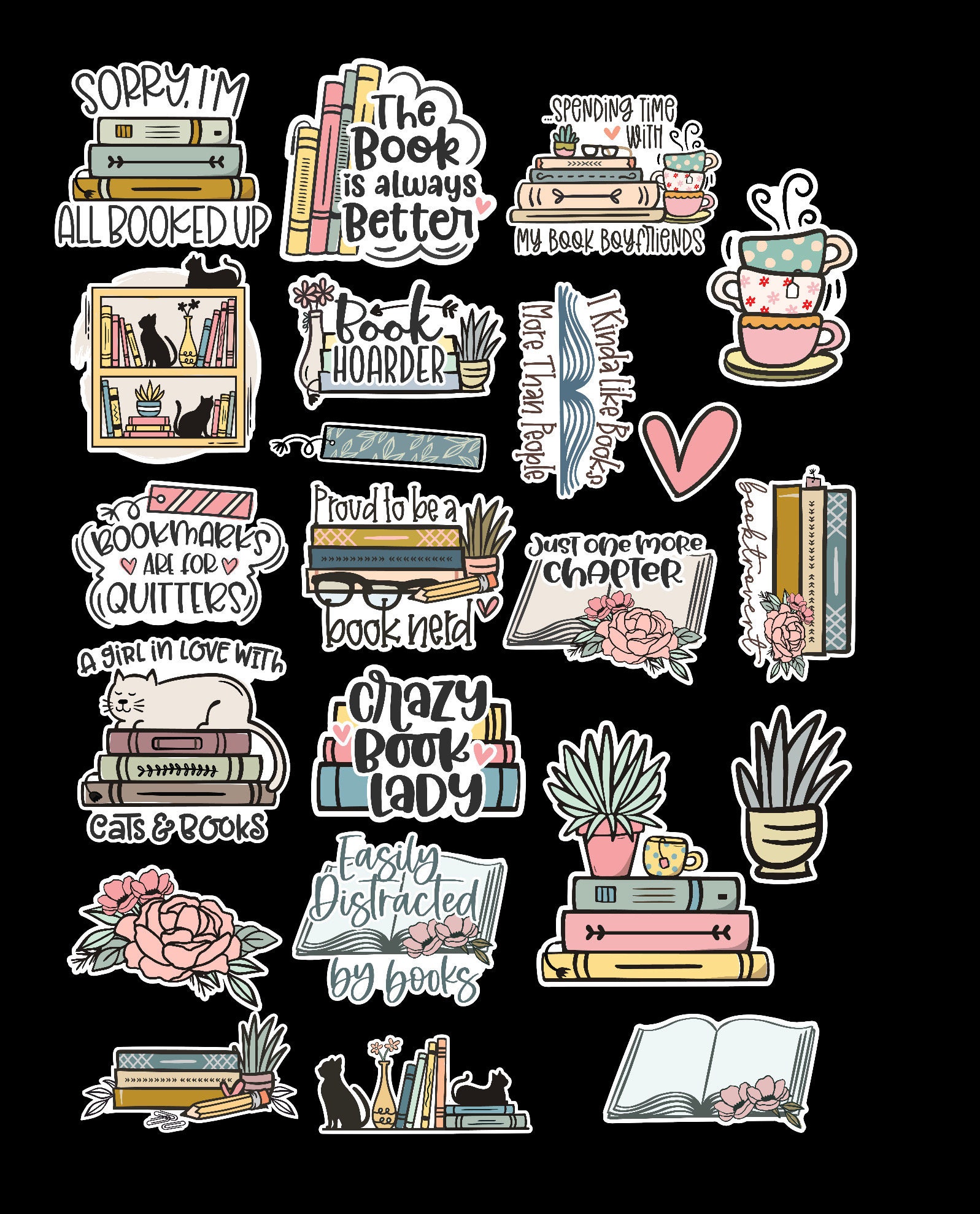 50 PCS Bookish Stickers,Book Stickers For Kindle,Booktok Reading Stickers,Aesthetic Kindle