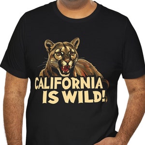 California Tshirt -Mountain Lion Tshirt - Puma Tshirt - Cougar Tshirt, Express Delivery Option