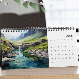 Calendario paesaggi britannici 2025 - Regalo per gli amanti della natura, 12 bellissimi acquerelli di scene paesaggistiche britanniche
