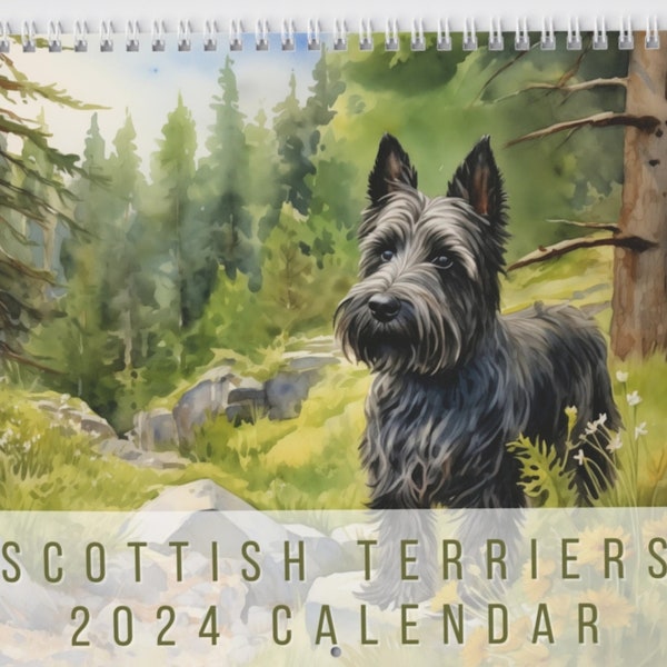 Scottish Terriers Calendars 2024 Etsy