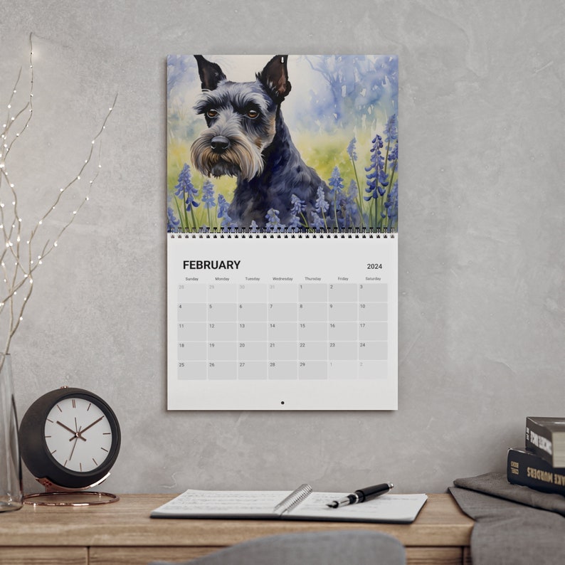 Miniature Schnauzer Calendar 2024 Ideal Gift for Miniature Schnauzer