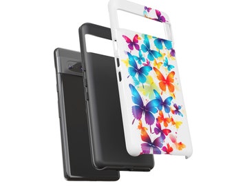 Butterfly Phone Case - Double Layer Tough Protection for Pixel 7 and Phones