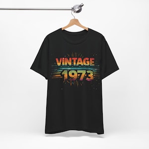 Vintage T-shirt verjaardag 1973 - T-shirt 51e verjaardag met "VINTAGE" tekst en jaartal - perfect cadeau voor iedereen geboren in 1973