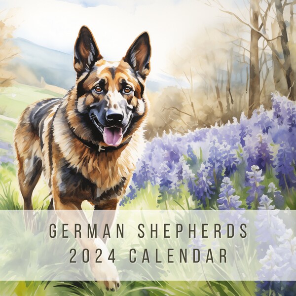 German Shepard Calendar for Wall Etsy