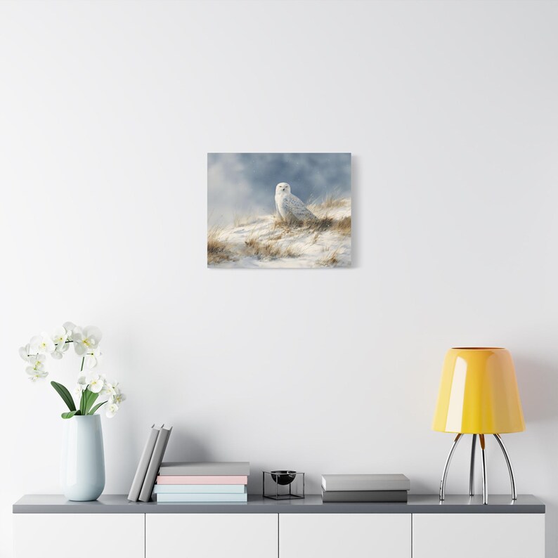 Snowy Owl Watercolor Printed on Canvas - Wall Art Gift for Owl Lovers ...