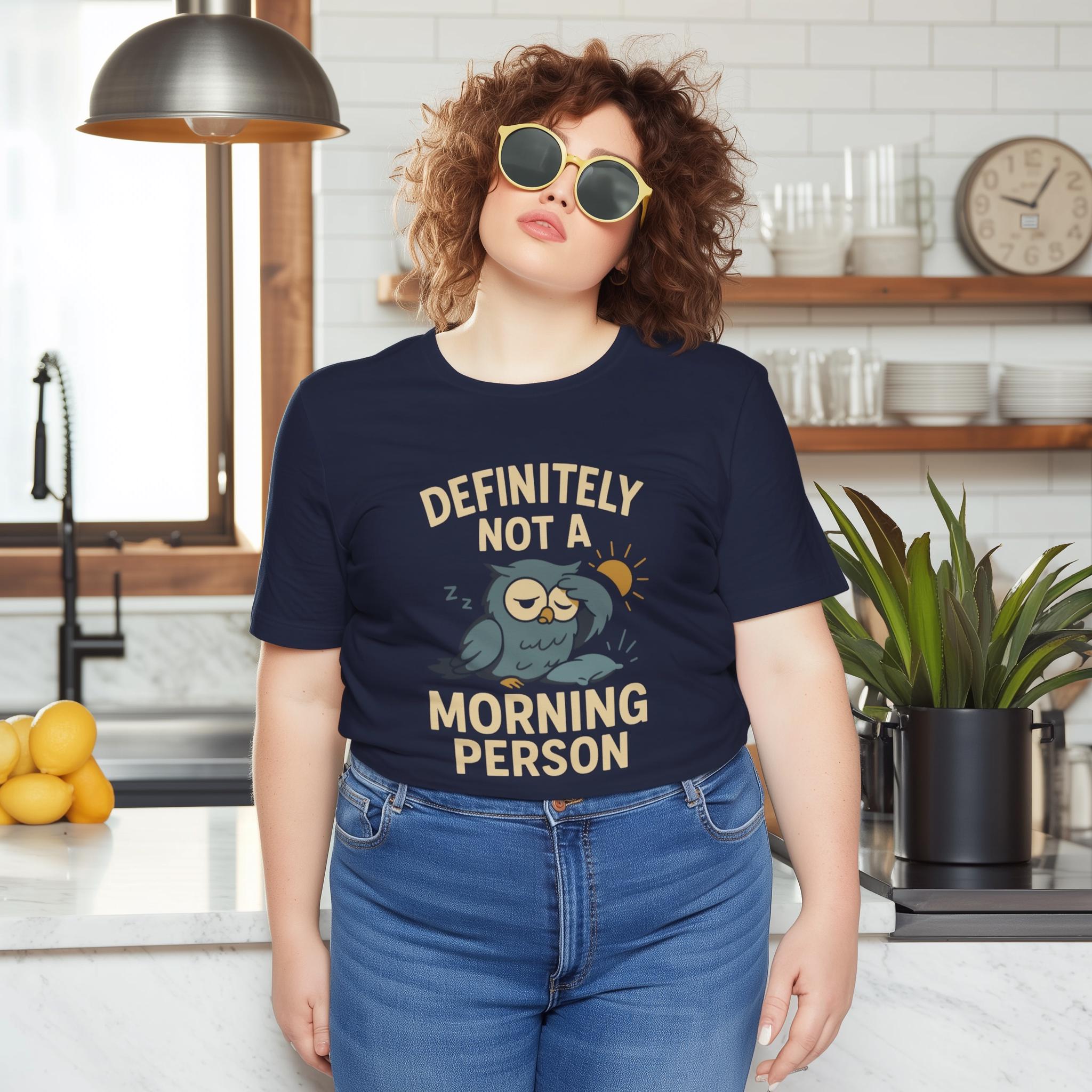 Night Owl T-Shirt | Definitely Not a Morning Person T-Shirt | Unisex Night Owl Tee, Available in 4 C