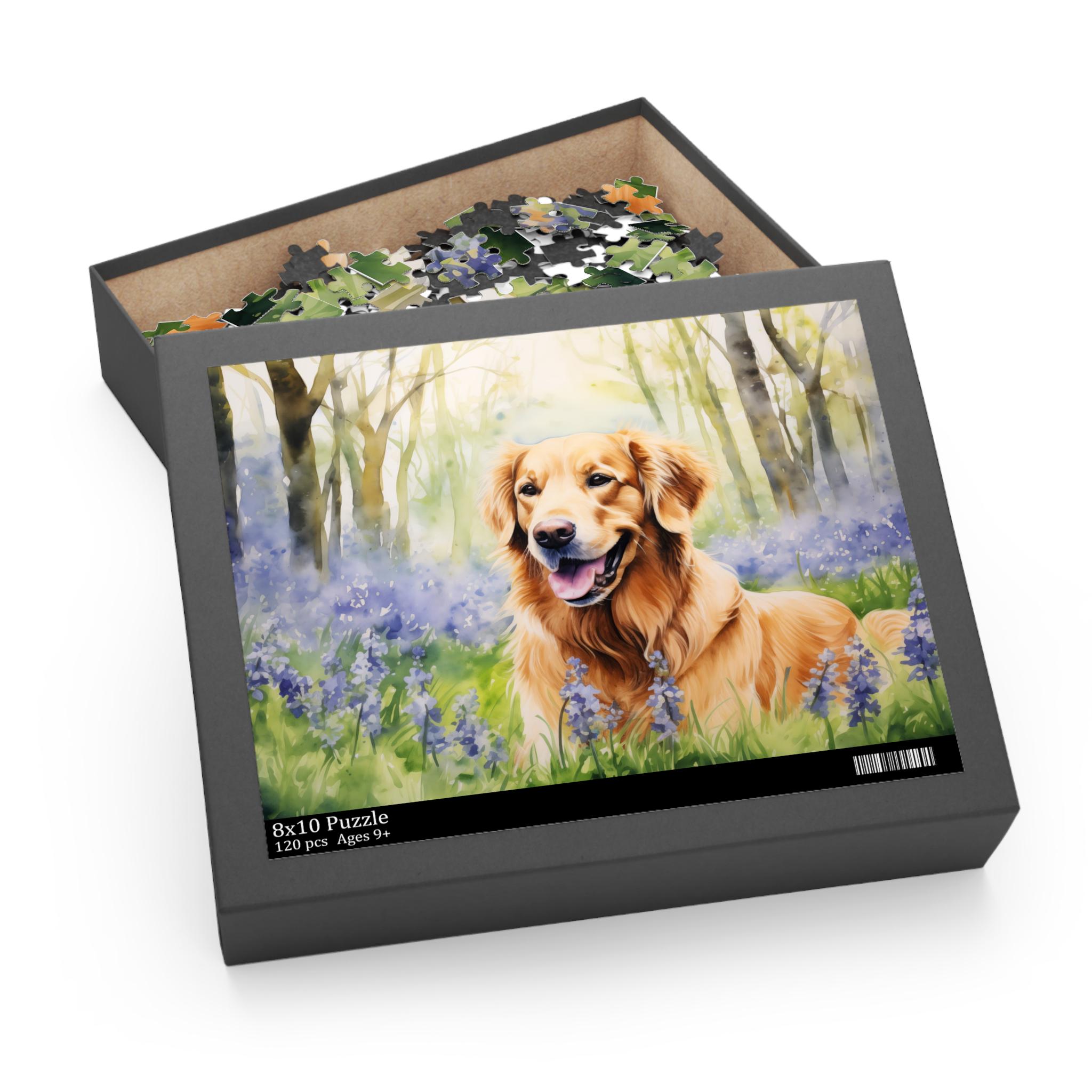 Golden Retrievers Jigsaw Puzzle 1000 Pieces - Motivational Dog Puzzle For Adults & Kids, 20.4x14.9 Inches