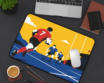 Rugby Desk Mat - Neoprene non-slip computer mat for rugby fans