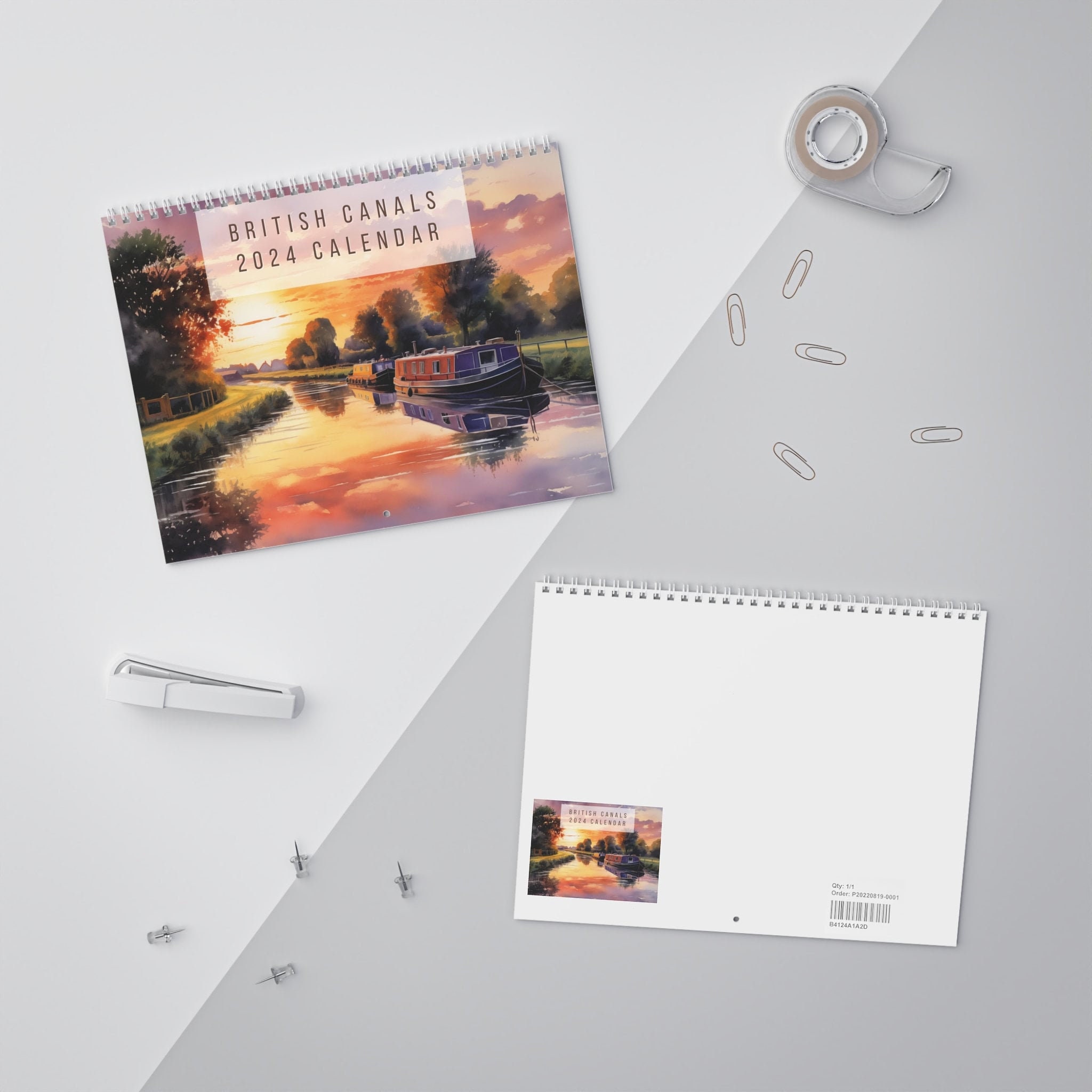 Narrowboat Calendar 2024 Ideal Gift for Narrowboat Owners, 12 Canal