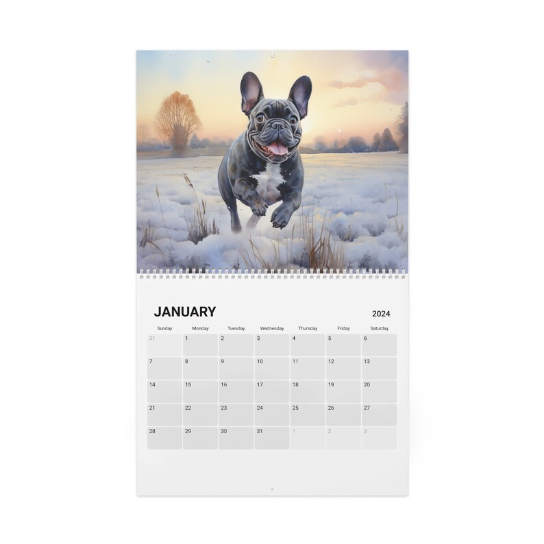 French Bulldog Calendar 2024 Ideal Gift for French Bulldog Owner, Wall