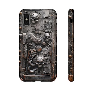 Heavy Metal Phone Case  - Double Layer Tough Phone Case for iPhone, Galaxy and Pixel phone models - Gothic Steampunk Phone Case