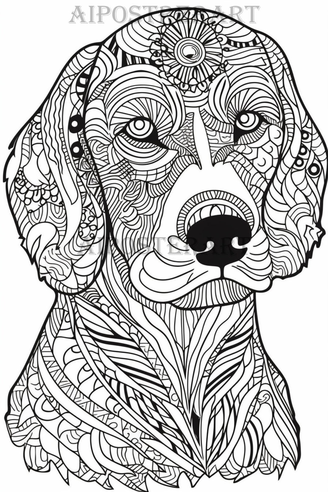 Spaniel Dog Coloring Sheet for - Il 1080xN.4787808853 50v4 