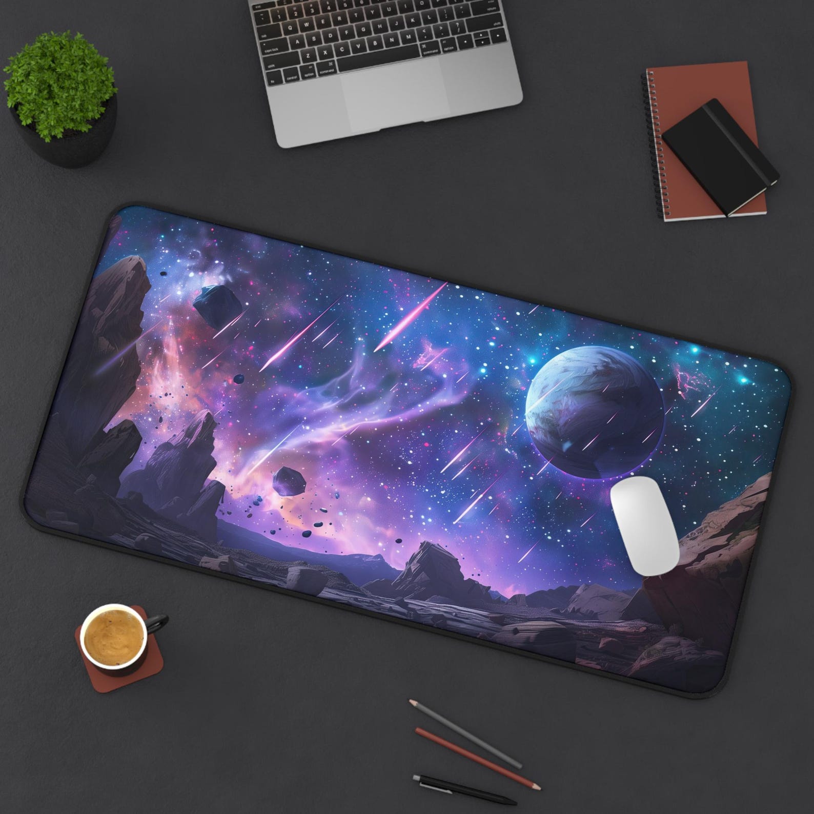 Cosmic Space Desk Mat - Awe-inspiring Space-themed Desk Mat, a Cosmic ...